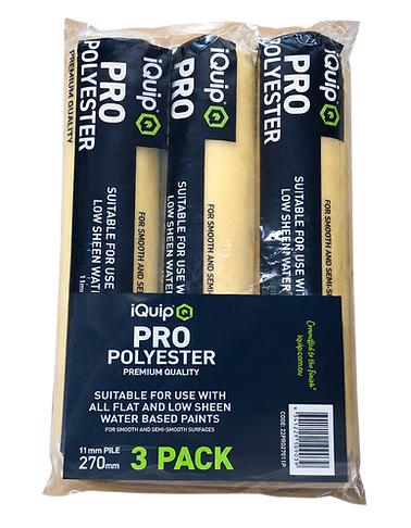 iQuip PRO Polyester Paint Roller Sleeve 270mm - 3 Pack