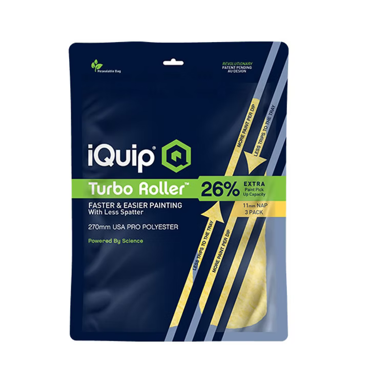 IQuip Turbo Roller USA PRO Polyester - 3Pack 270mm