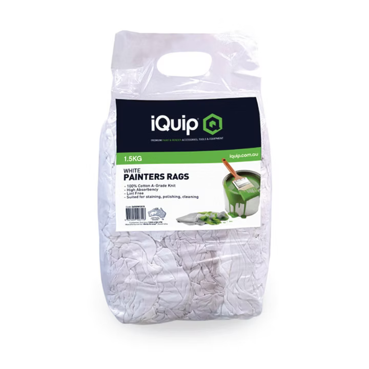 IQuip Painters Rags White Cotton 1.5kg