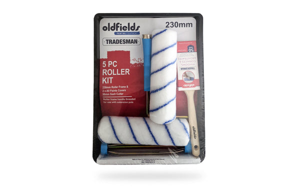 Oldfields Tradesman 5-piece roller kit packaging on a white background