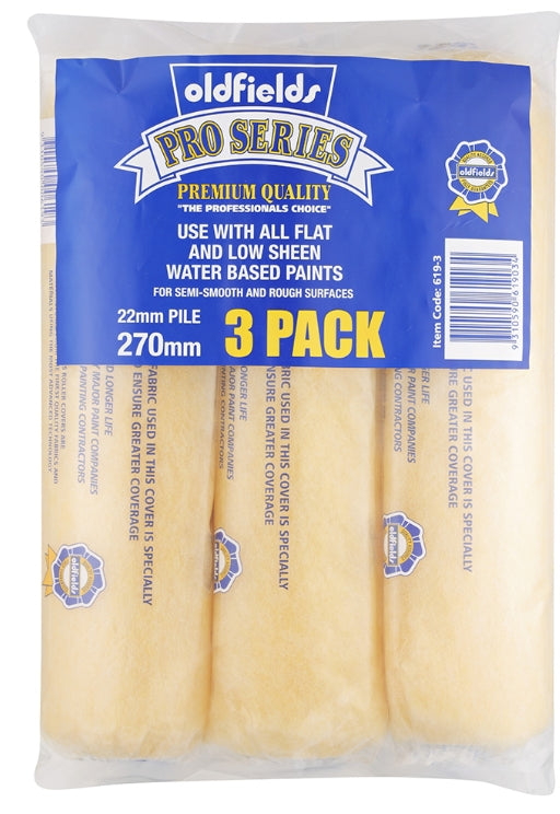 Oldfields Pro Series Roller Cover 3pack 270mm