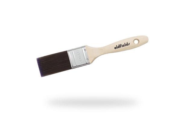 Paint brush with Oldfields branding on a white background