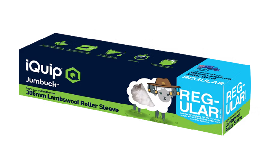 IQuip Jumbuck 100% Aussie Lambswool Paint Roller Sleeve 270mm
