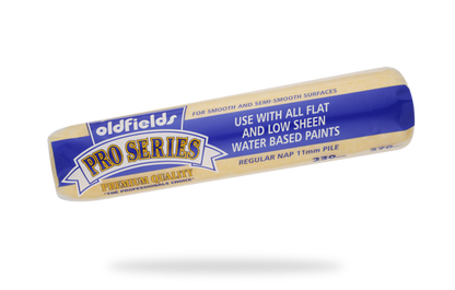 Oldfields Pro Series paint roller with blue and beige packaging on a white background