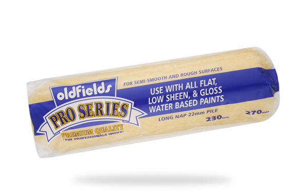 Roller cover with Oldfields Pro Series branding on a white background