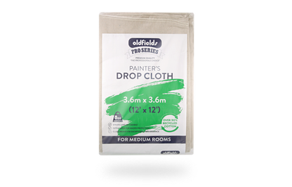 Oldfields ProSeries Painter's Drop Cloth packaging on a white background