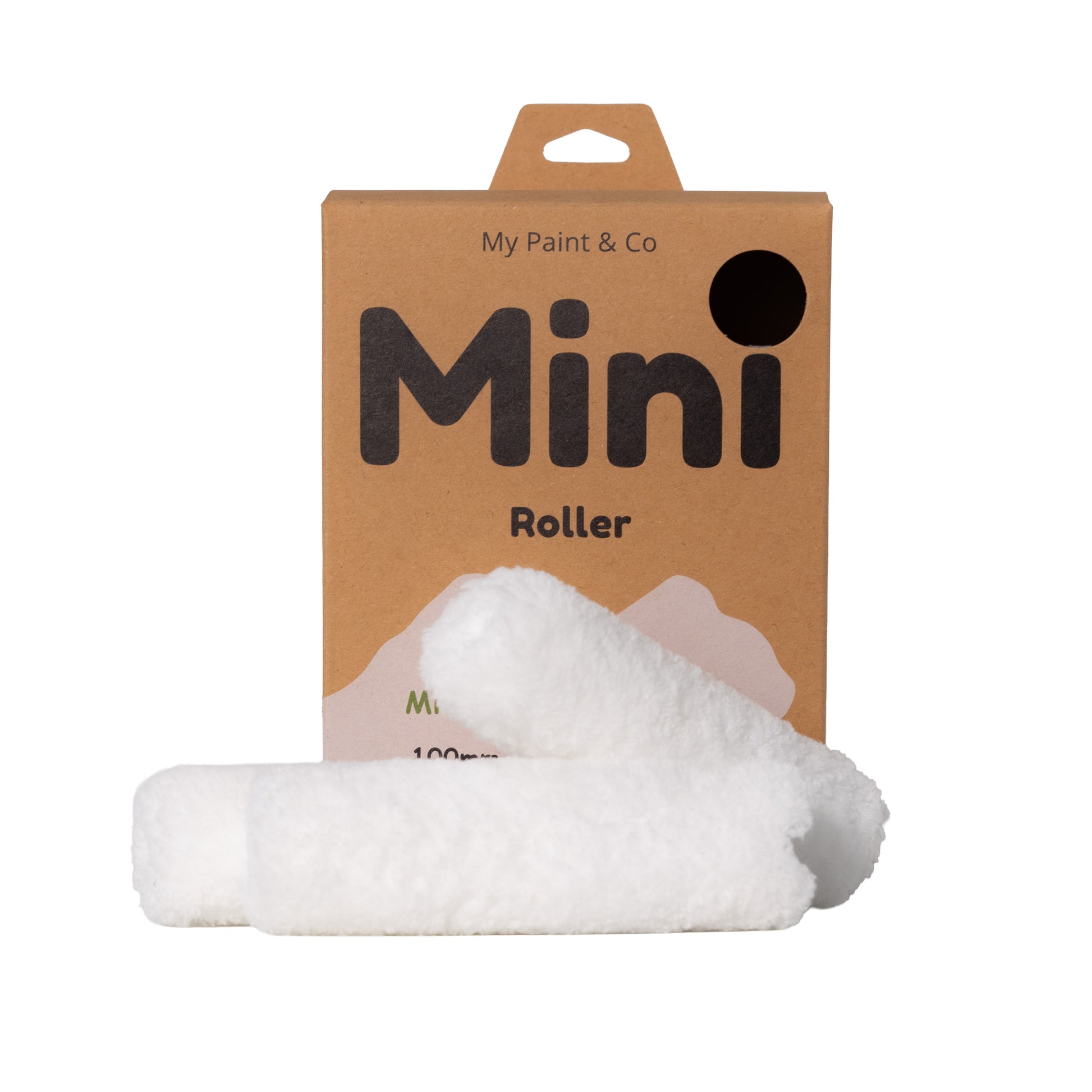 Mini roller with packaging labeled 'My Paint & Co Mini Roller' on a white background