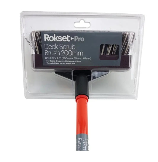 Rokset Deck Scrub Brush 200mm w Pole